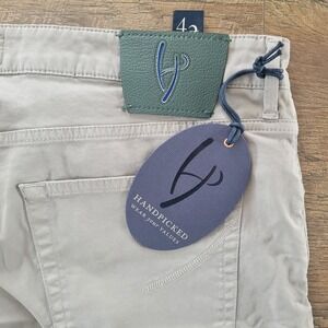 Handpicked NWT Chinos / Casual Pants Size 42x34 Orvieto Grigio Medio Grey